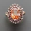 Placeholder: ring with peach sapphire, delicate, stunning