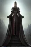 Placeholder: Cersei Lannister as evil queen in black leather coat, busty, cleavage, voluptuous, lena headay, angry, stern look. character design by cory loftis, fenghua zhong, ryohei hase, ismail inceoglu and ruan jia. unreal engine 5, artistic lighting, highly detailed, photorealistic, fantasy