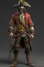 Placeholder: wellerman pirate, realistic style, full figure frontal view, no beard and no hair