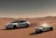 Placeholder: A Tesla 'Model Y' is racing at top speed, in Mos Eisley on the planet Tatooine. (CINEMATIC, WIDE ANGLE LENS, PHOTO REAL)