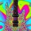 Placeholder: PEACE guitar PEACE SIGN psychedelic hippie trippy acid LSD PEACE GUITAR NO GREEN