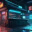 Placeholder: cyberpunk retro futuristic bar for comics