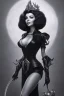 Placeholder: Joan Collins as evil queen in black leather, leather, busty, cleavage, angry, stern look. character design by cory loftis, fenghua zhong, ryohei hase, ismail inceoglu and ruan jia. unreal engine 5, artistic lighting, highly detailed, photorealistic, fantasy