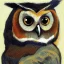 Placeholder: portrait of an owl Vincent van Gogh style