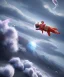 Placeholder: Ultra realistic speed clouds sky scene, wide angle view, strong men falling down with many Childs background, circus clothing style, feather color clothing, free jumping flying, many trinkets, hair monster, many jelly beans, balls, color smoke, smile, happy, extreme, wind, clouds sea, 20,000 feet altitude, stratosphere, soft color, highly detailed, unreal engine 5, ray tracing, RTX, lumen lighting, ultra detail, volumetric lighting, 3d, finely drawn, high definition, high resolution.
