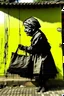 Placeholder: poor hang-baked bilgarian traditional carrying bags grandma silhouette banksy trabant