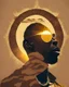 Placeholder: Black man under the sun design