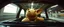 Placeholder: car driving happy 2d anime fluffy slimy alien hippo gremlin man in the style of Escher and Giger and Fallout 4, pinhole cam, airbrush 3d rendering, on tv screen:A five-second cinematic single take in a clean industrial presentation hall.