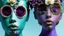 Placeholder: Surreal couple with flowering plants growing from the top of their heads and wearing jungle foliage for clothes; surreal, intricately detailed, beautiful, colorful