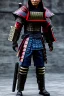 Placeholder: Fully armored cyberpunk samurai, photorealistic