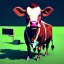 Placeholder: A cow wearing a suit and tie