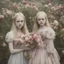Placeholder: Elle fanning and dakota fanning as flowers, autochrome