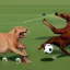 Placeholder: Animals playing soccer