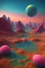 Placeholder: A Alien planet terrain bright colors