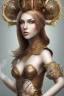 Placeholder: portrait of a beautiful steampunk lady on a white background photorealistic