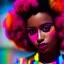 Placeholder: full body shot, masterpiece, best quality, family of three, dark skinned, sparkling eyes, fluorescent skin, colorful makeup, afro, highly detailed body, scifi, sun light, 4K, RAW, depth of field, high contrast, realistic details, 24mm