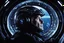 Placeholder: [movie shot by H.R. Giger in Verve colour palette] Cinematic side-profile of a pilot in a futuristic spaceship, slammed into his seat by extreme G-forces. Facial features strain under pressure. A round porthole beside him shows the dark void of space with faint star streaks. Cockpit illuminated by glowing panels and dramatic rim light, high-detail realism.