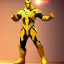 Placeholder: Cosmos super hero, yellow costume,4k image, full body man