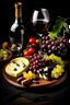 Placeholder: wine platter with cheese salami and grapes