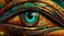 Placeholder: Egyptian eye of Horus abstract nft cyber realistic hieroglyphics details colorful