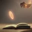 Placeholder: Floating book with magic swirling around it lifting it into the air