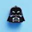 Placeholder: Tiny cute isometric darth vader backpack, soft smooth lighting, with soft colors, 100mm lens, 3d blender render, trending on polycount, modular constructivism, blue background, physically based rendering, centered.