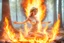 Placeholder: A beauty Fairy women pass es inside the sacred Fire