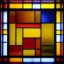 Placeholder: Hyper realistic piet mondrian stained glass window with lead, 4k