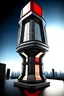 Placeholder: Avengers stark tower buliding architecture futuristic-modern stlye. geometric form,