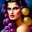 Placeholder: Hyperdetailed oil on canvas, gia carangi, detailed face, long hair, surrounded by luminous colorful sparkles, gypsy, grapes, blueberries, plums, sumac, pink bubbles, purple, by anne stokes, gaspar camps, maxfield parrish, alphonse mucha, cyril rolando, airbrush, depth of field, octane render, volumetric lighting; deep colors, symmetrical, cinematic, high coherence, golden ratio, rule of thirds, perfectly centered; anatomically correct faces, by james r. eads, ilon wikland art, vladyslav yerko