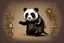 Placeholder: steampunk panda in moutai design