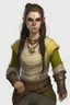 Placeholder: teen woman half orc with beige clothing