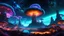 Placeholder: "Vast, ethereal spacescape, floating space islands connected by glowing mycelium network, giant cosmic mushrooms, bioluminescent flora, nebulae, magical, deep colors. 8k, Artstation."