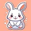 Placeholder: cute rabbit sticker template