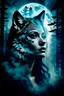 Placeholder: double exposure stunning woman-wolf hybrid portait, forest, moon, smoke, ultra-high detailed, deep dark colors, dark fantasy, intricate detail, cinematic, masterpiece, sharp focus, dark ethereal fantasy, hyperdetailed, atmospheric , dark surreal fantasy