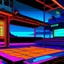 Placeholder: cyberpunk retro futuristic empty space for comics for comics