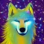 Placeholder: A magical sparkle wolf