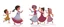 Placeholder: illustration of ethnic children playing and dancing. fantastic lighting, chaabi children's book proportions, on a light background