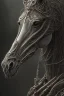 Placeholder: horse by h r Giger, Tim burton, dystopian surrealism, dark horror fantasy, hdr, artstation intricate details, demonic, dark art, dark noir, neoclassical gothic horror