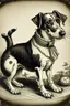 Placeholder: Jack Russell in the style of a tenniel