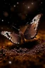 Placeholder: Luminous brown butterfly and manure full of stars