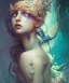 Placeholder: "Insanely detailed photography of head and shoulder or a young beautiful goddess , intricate and hyper detailed painting by Ismail Inceoglu Anna Dittmann and Alexander Fedosov CGSociety ZBrush Central fantasy art album cover art 4K 64 megapixels 8K resolution HDR. Background Tokio city."