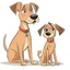 Placeholder: mother dog and father dog cartoon