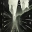 Placeholder: Gotham Metropolis,European Neogothic imperial city, uphill Road, 1900s photograph, 8K resolution, #film, diffuse light,German noir,matte painting,chaos city, traffic,BioShock