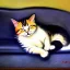 Placeholder: oil portrait of a Cat sleeping in a sofa by Monet 8k