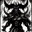 Placeholder: Devil demon satan king knights war code prophecy black and white saddist