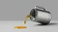 Placeholder: an oil can tipped over slightly with a drip of oil at the end, vector