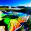 Placeholder: Yellowstone National Park,aerial view,extremely detailed digital painting, high resolution,8k, realistic, beautiful, volumetric lighting, mystical colors ,perfectly centered image, perfect composition, rim light, beautiful lighting,masterpiece, stunning scene, raytracing, anatomically correct, in the style Van Gogh and robert e howard and Ken Kelley and Ohrai Noriyoshi and Simon Bisley and tomzj1.