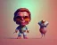 Placeholder: tiny cute {Arnold Schwarzenegger} toy, standing character, soft smooth lighting, soft pastel colors, skottie young, 3d blender render, polycount, modular constructivism, pop surrealism, physically based rendering, square image, evil ,