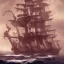 Placeholder: Skeleton pirates on a big, scary ship, artistically